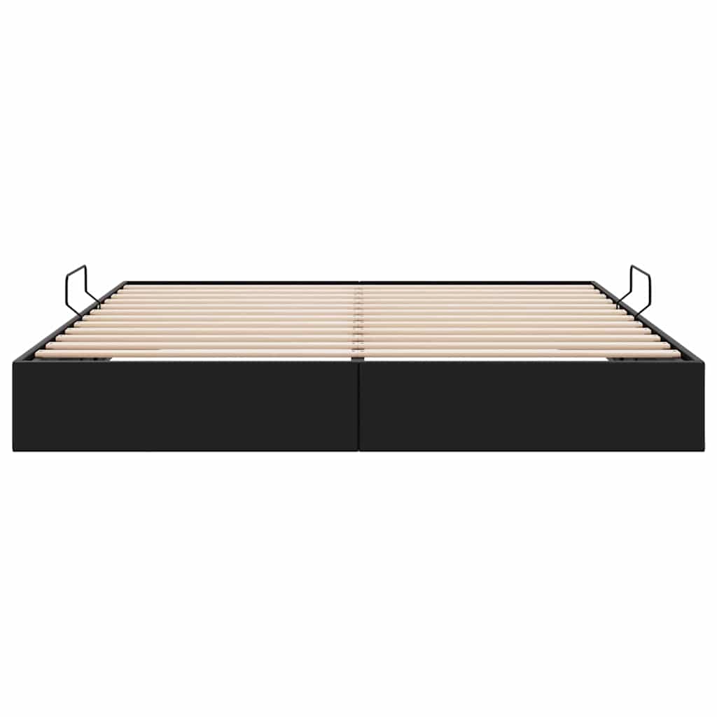 Lit de Rangement avec stockage Noir 193 x 203 cm Simili cuir - XIOS