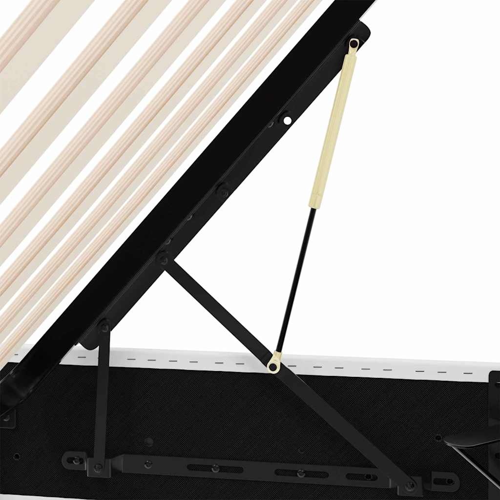 Lit de Rangement Blanc pur 193 x 203 cm Simili cuir - XIOS