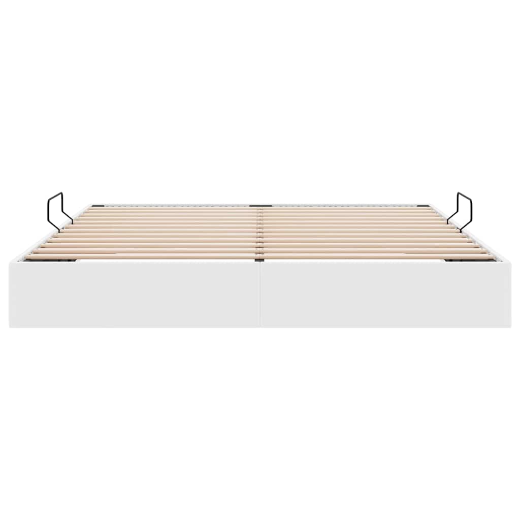 Lit de Rangement Blanc pur 193 x 203 cm Simili cuir - XIOS