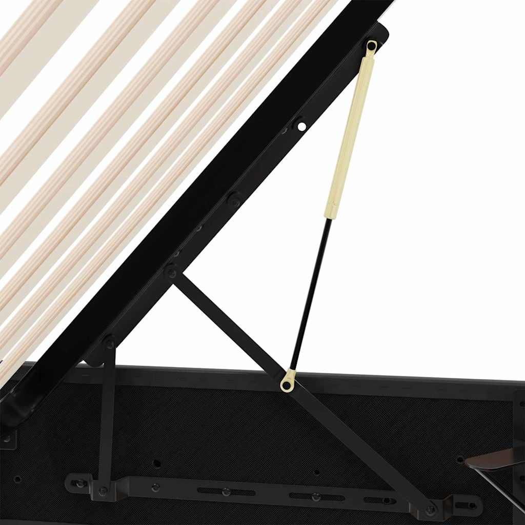 Lit de Rangement avec stockage Noir 183 x 213 cm Simili cuir - XIOS
