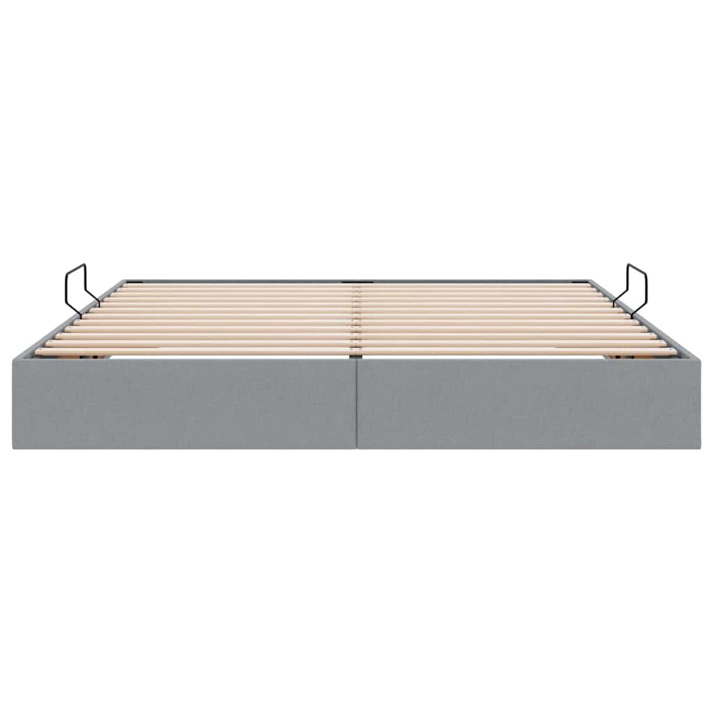 Lit de Rangement avec matelas Gris clair 180 x 200 cm tissu - XIOS