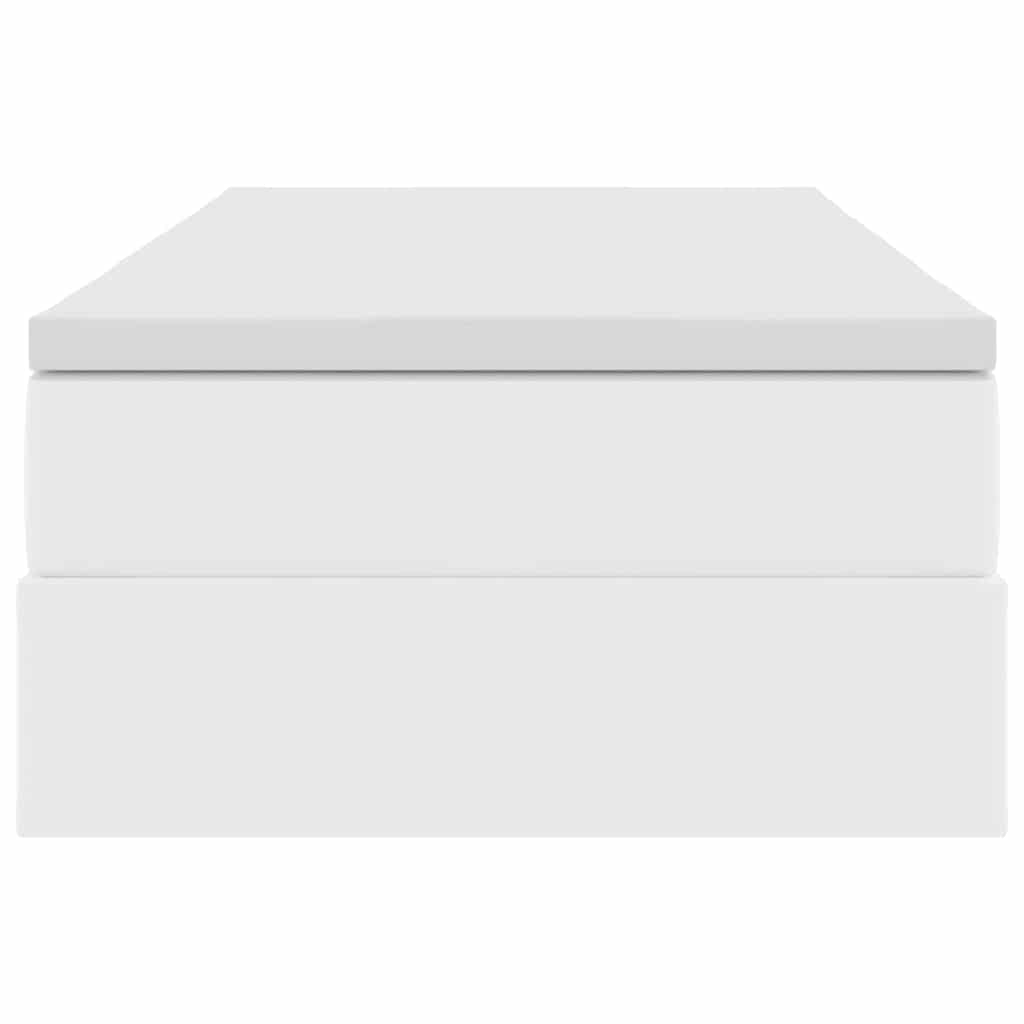 Lit avec rangement et matelas Blanc 100 x 200 cm Simili cuir - XIOS