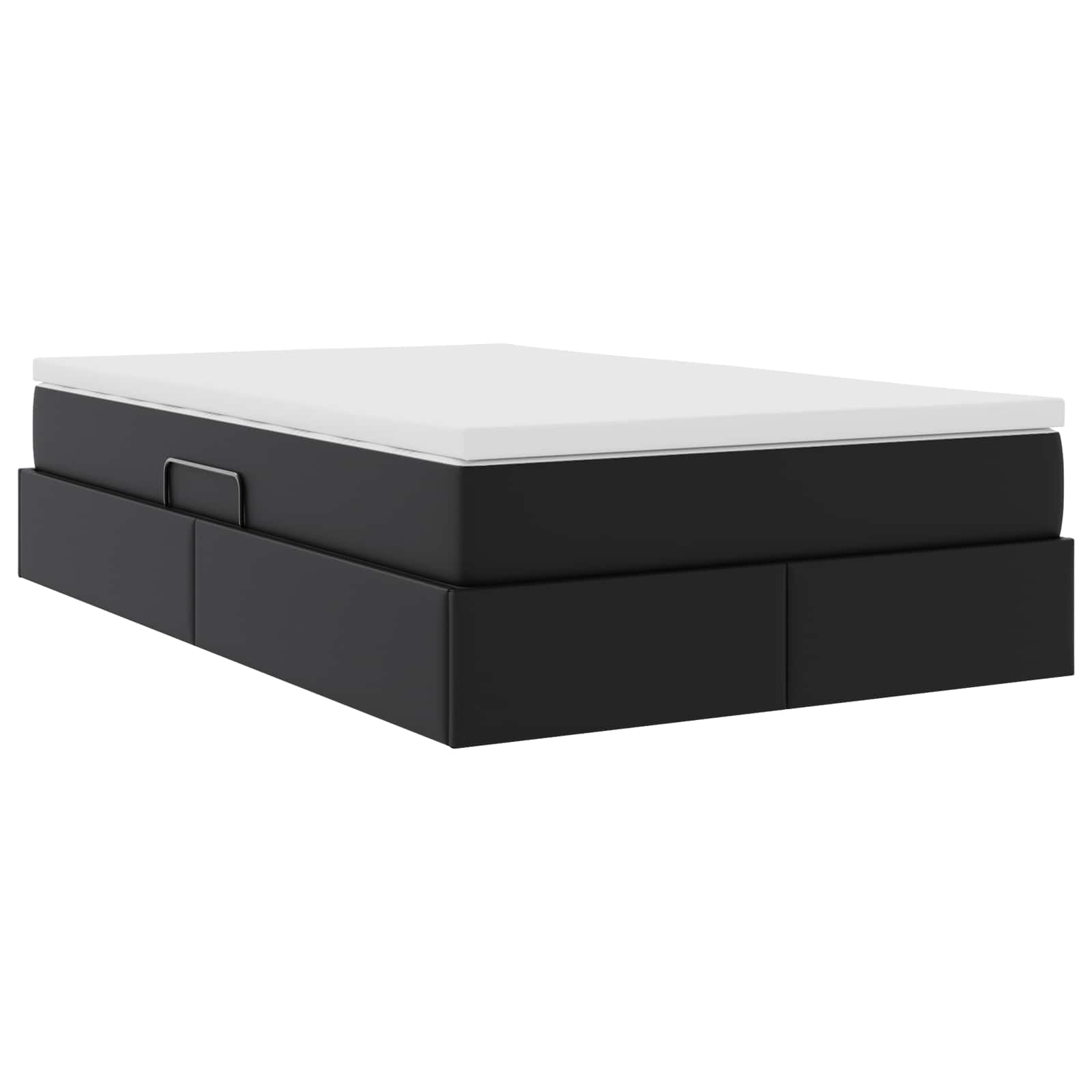 Lit avec rangement et matelas Noir 120 x 190 cm Simili cuir - XIOS