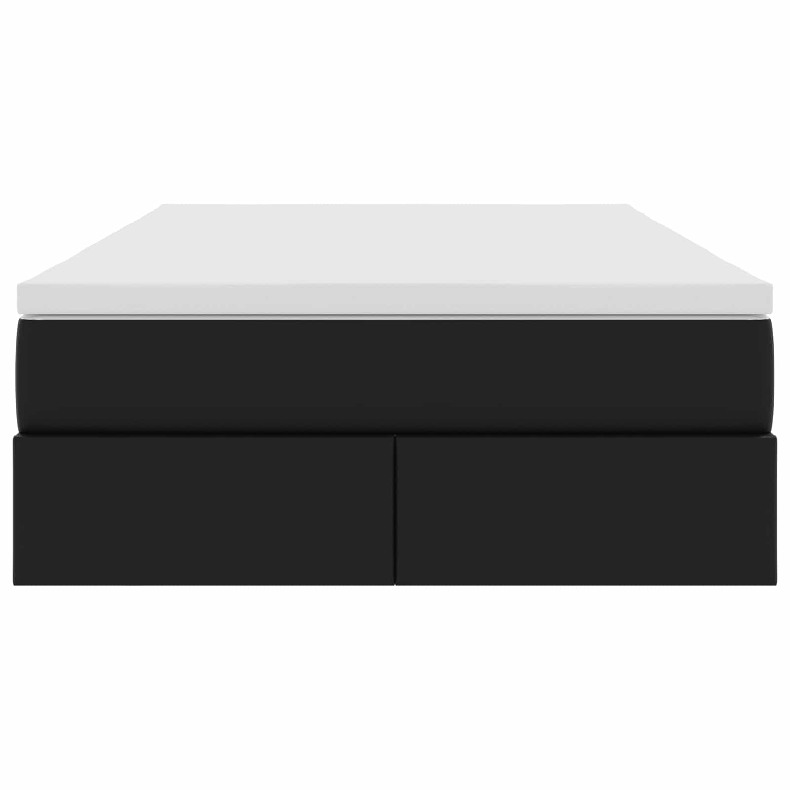 Lit avec rangement et matelas Noir 120 x 190 cm Simili cuir - XIOS