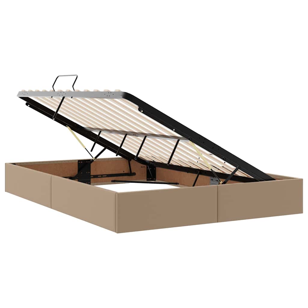 Lit avec rangement et matelas Cappuccino 140 x 200 cm - XIOS