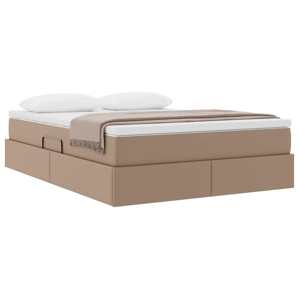 Lit avec rangement et matelas Cappuccino 140 x 200 cm - XIOS