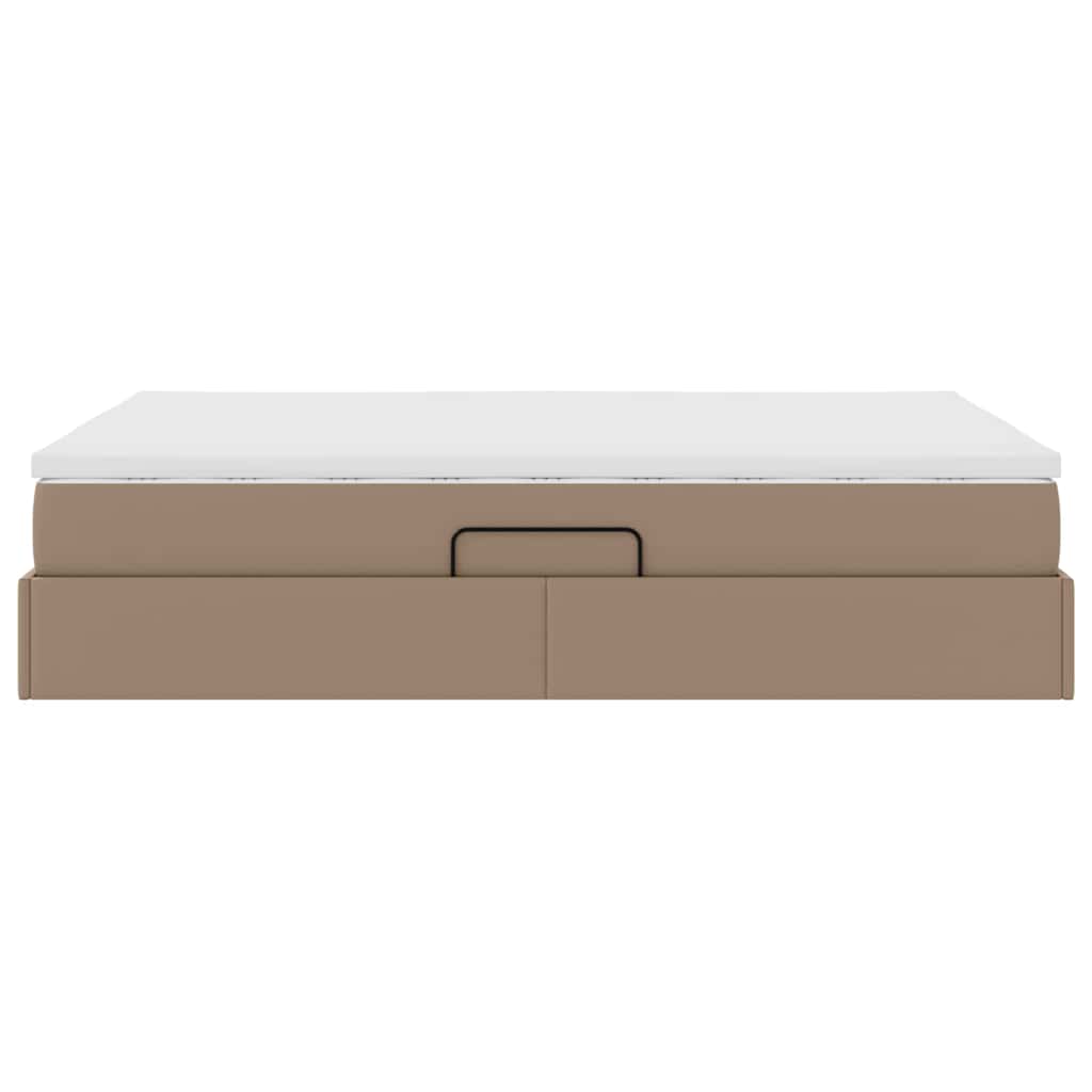 Lit avec rangement et matelas Cappuccino 140 x 200 cm - XIOS