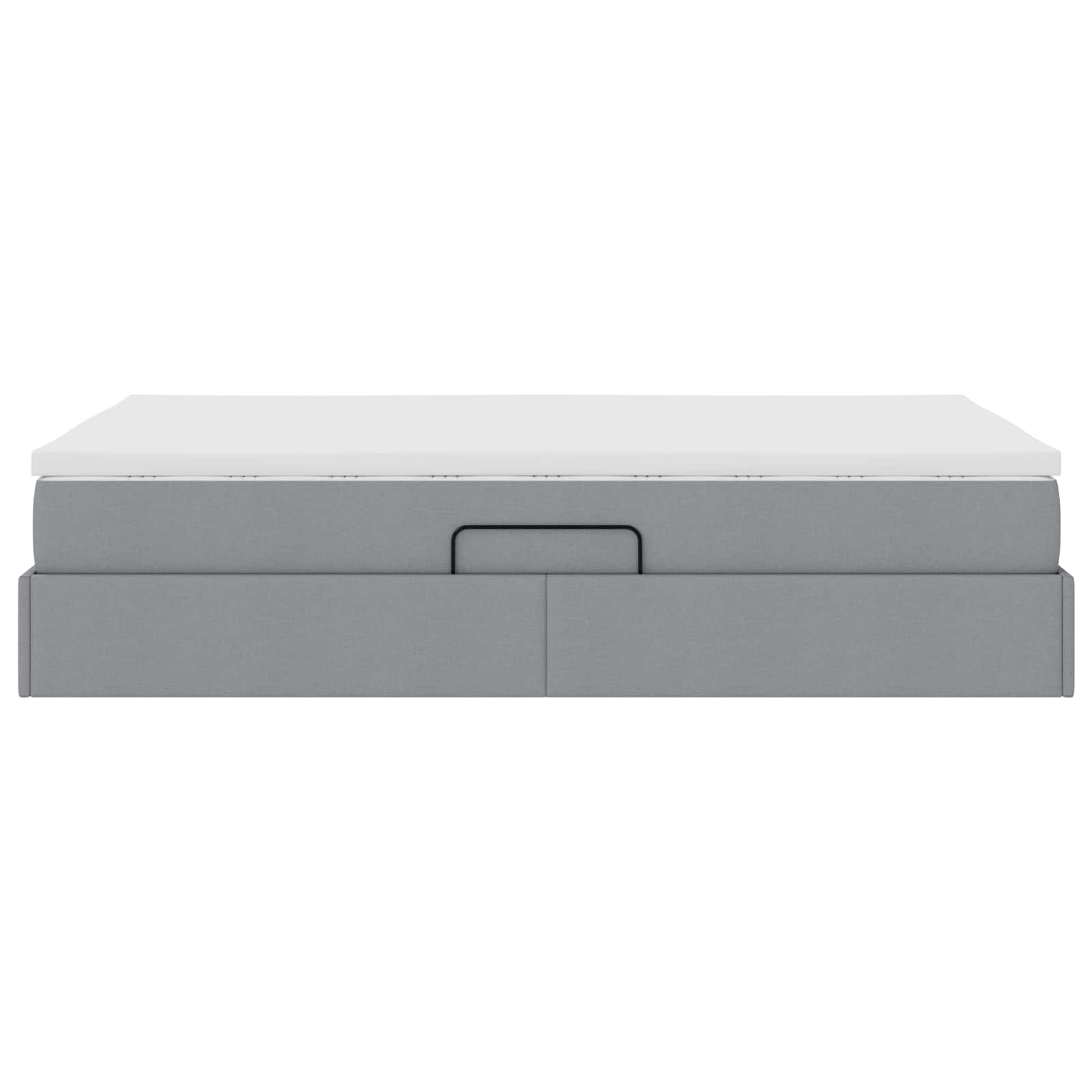 Lit avec rangement et matelas Gris clair 120 x 190 cm Polyester - XIOS