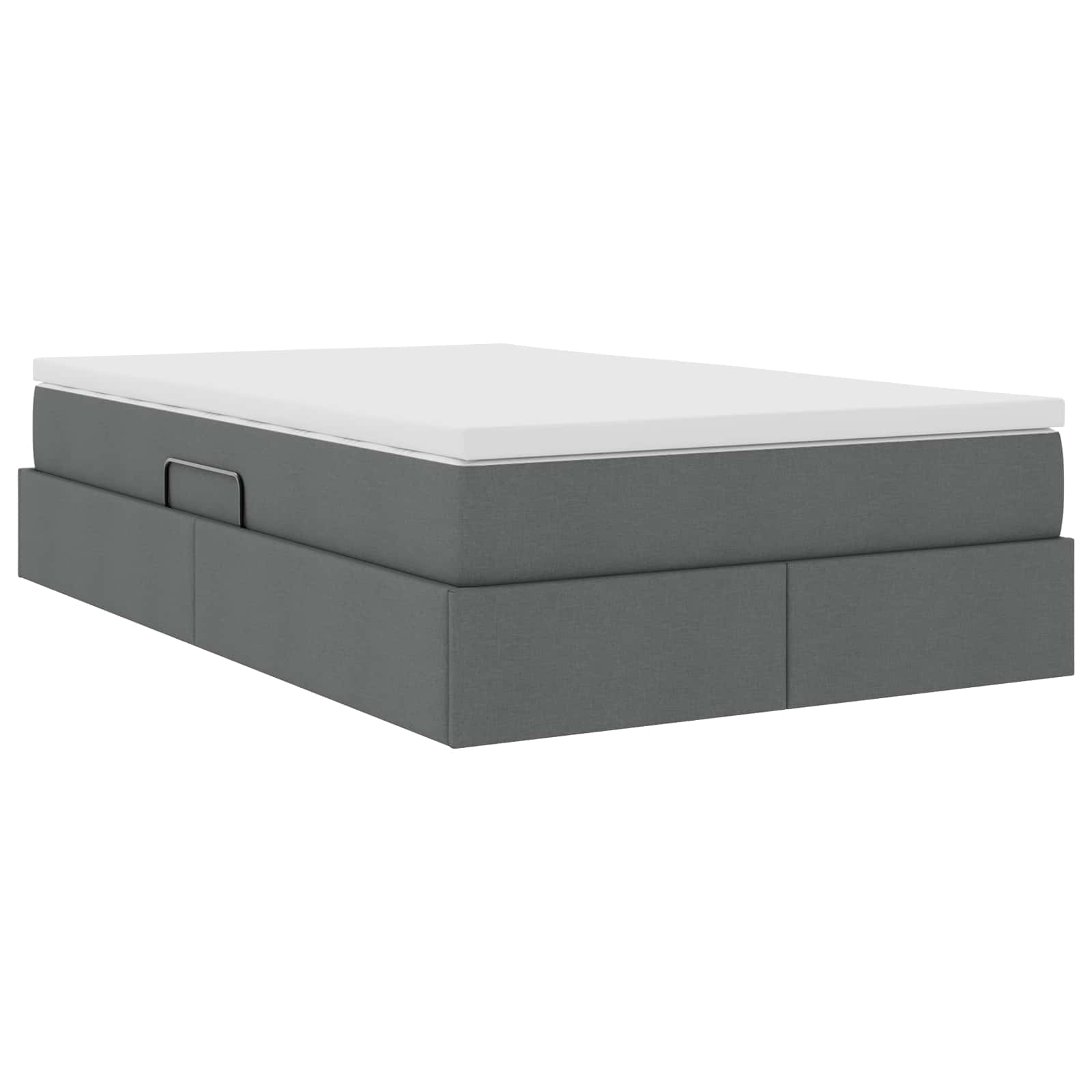 Lit avec rangement et matelas Gris foncé 120 x 190 cm Polyester - XIOS