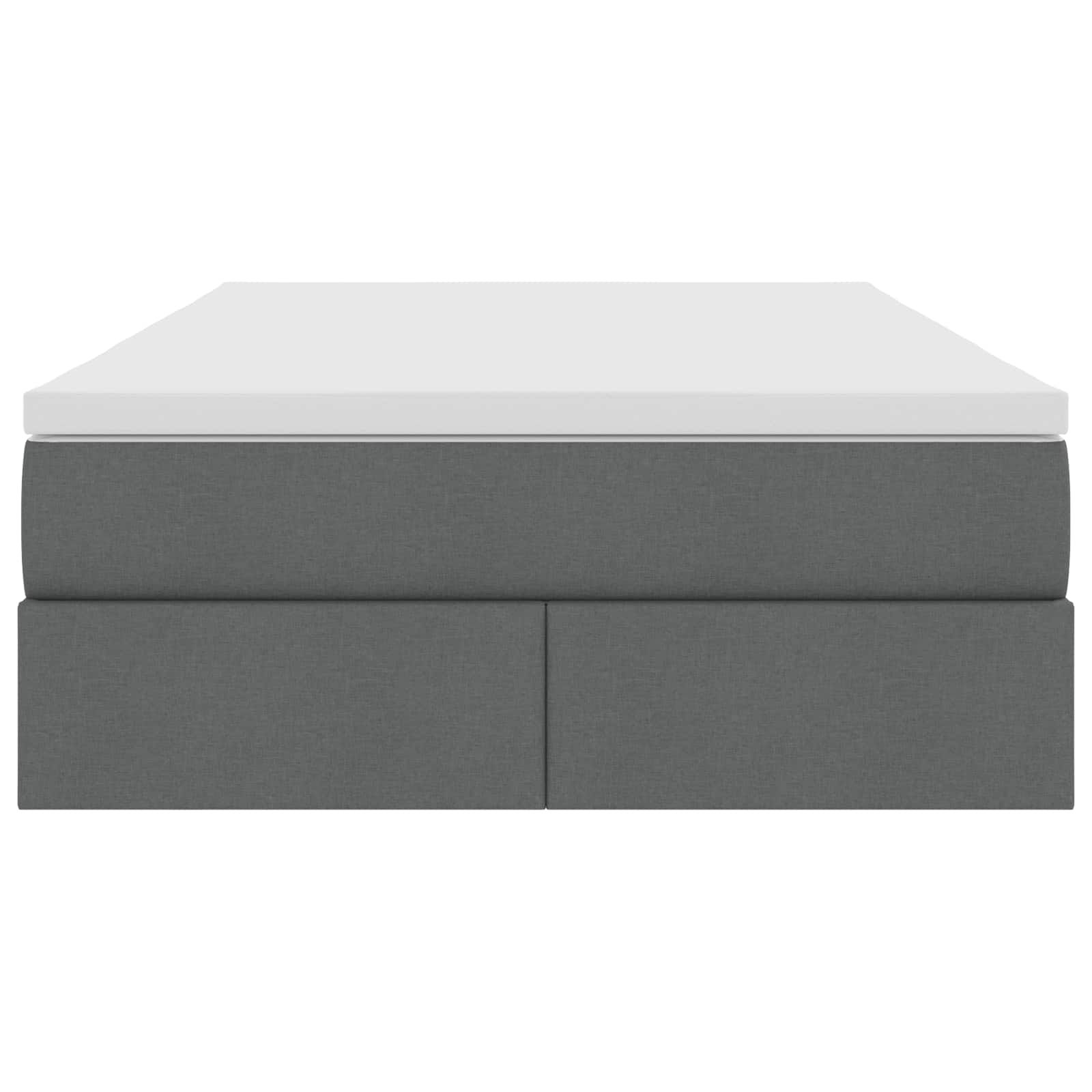 Lit avec rangement et matelas Gris foncé 120 x 190 cm Polyester - XIOS