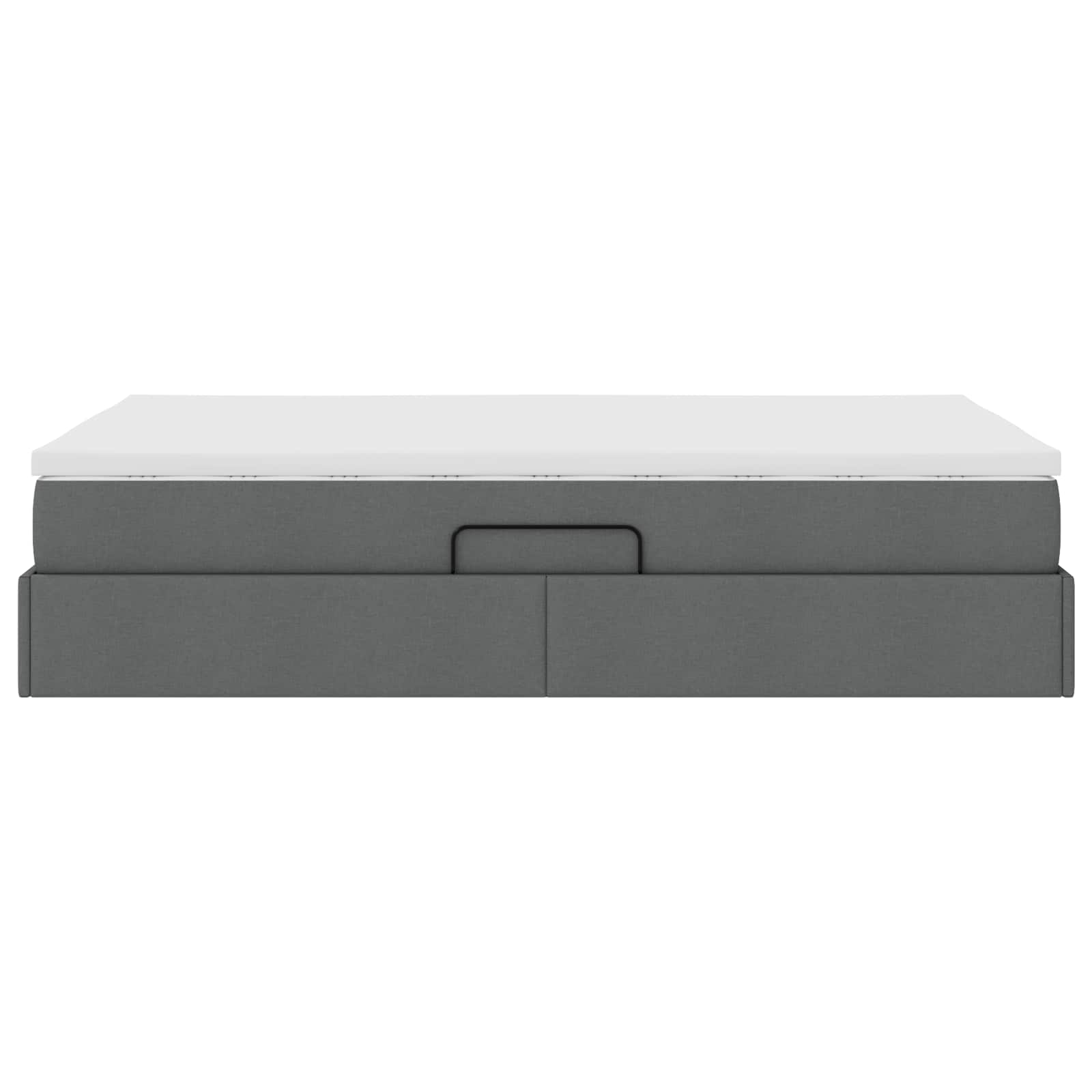 Lit avec rangement et matelas Gris foncé 120 x 190 cm Polyester - XIOS
