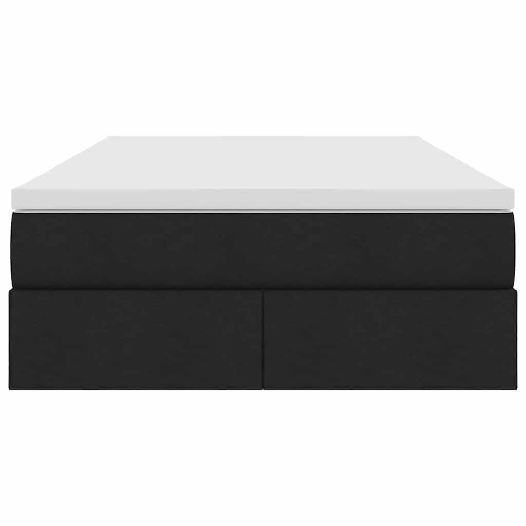 Lit avec rangement et matelas Noir 120 x 200 cm Polyester - XIOS