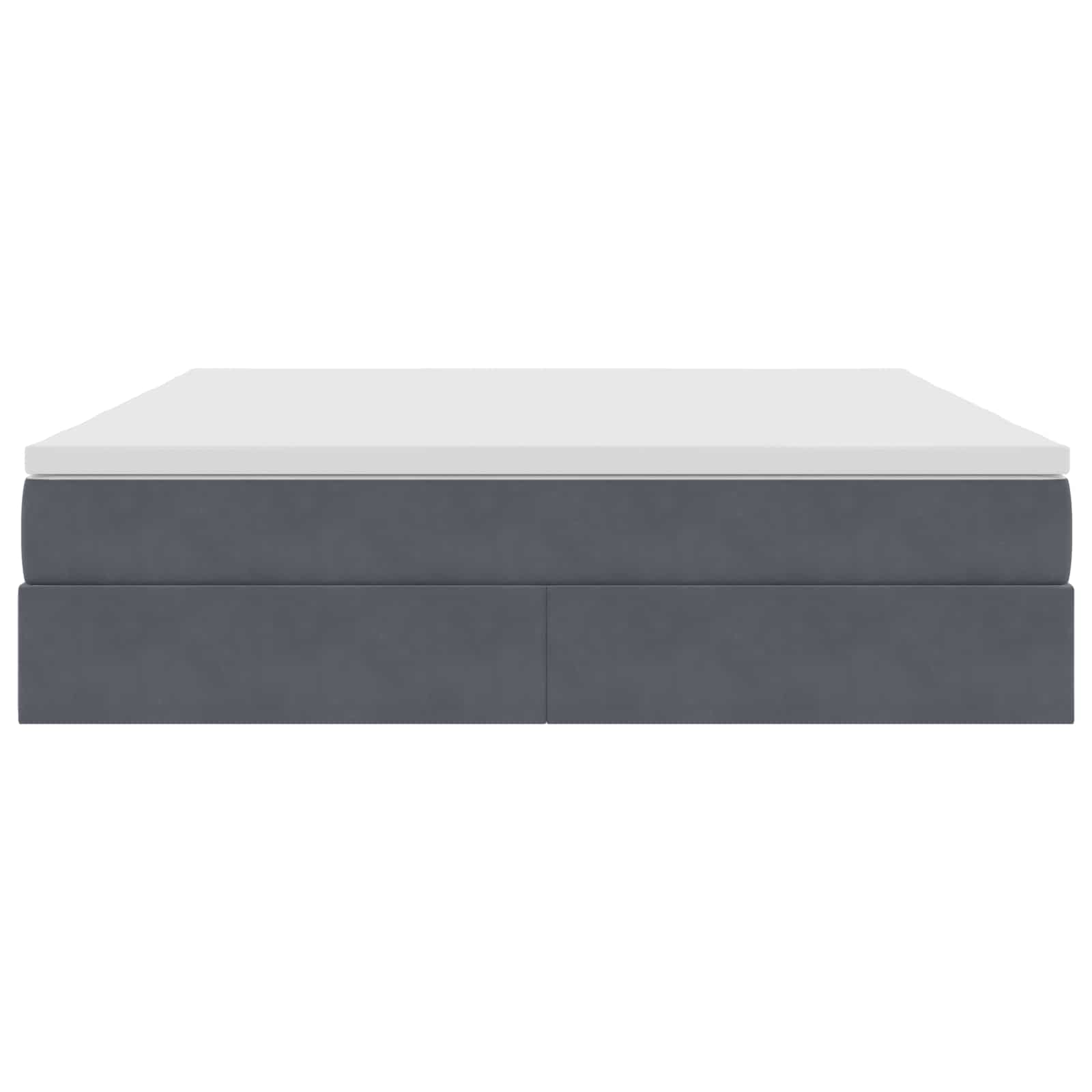 Lit avec rangement et matelas Gris foncé 180 x 200 cm Velours - XIOS