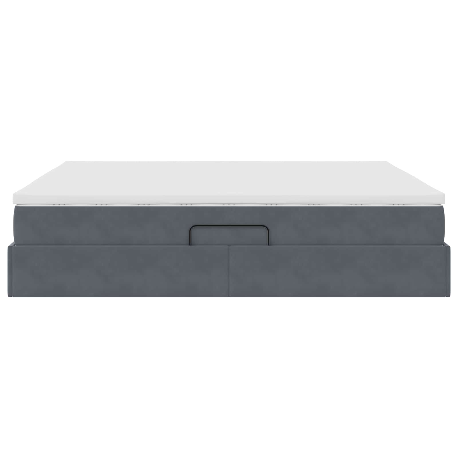 Lit avec rangement et matelas Gris foncé 180 x 200 cm Velours - XIOS