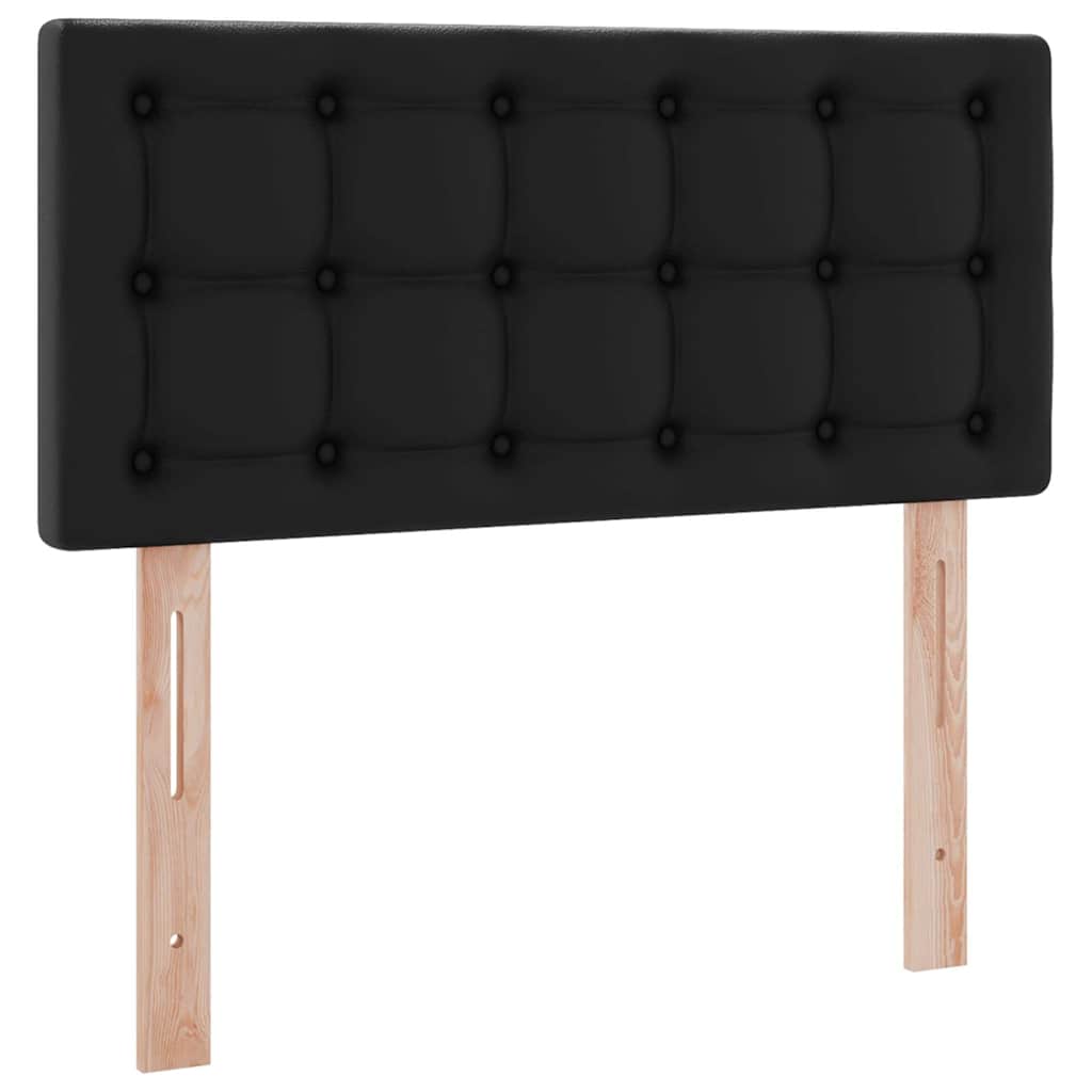 Lit avec rangement et matelas Noir 90 x 200 cm Simili cuir - XIOS
