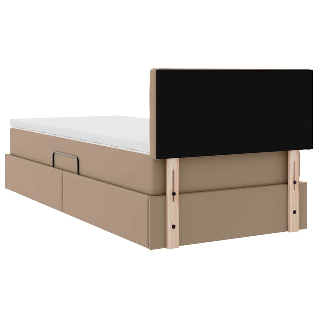 Lit avec rangement et matelas Cappuccino 90 x 200 cm - XIOS