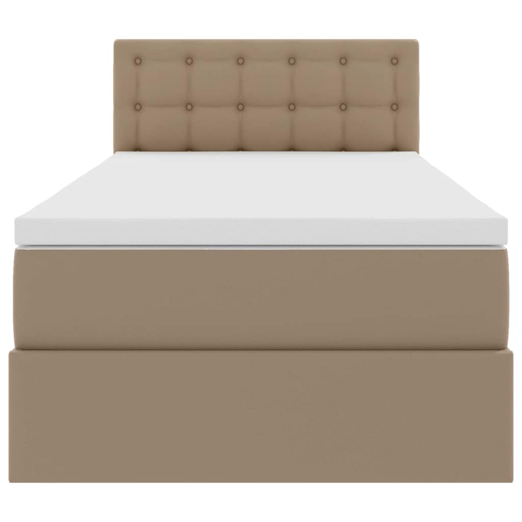 Lit avec rangement et matelas Cappuccino 90 x 200 cm - XIOS