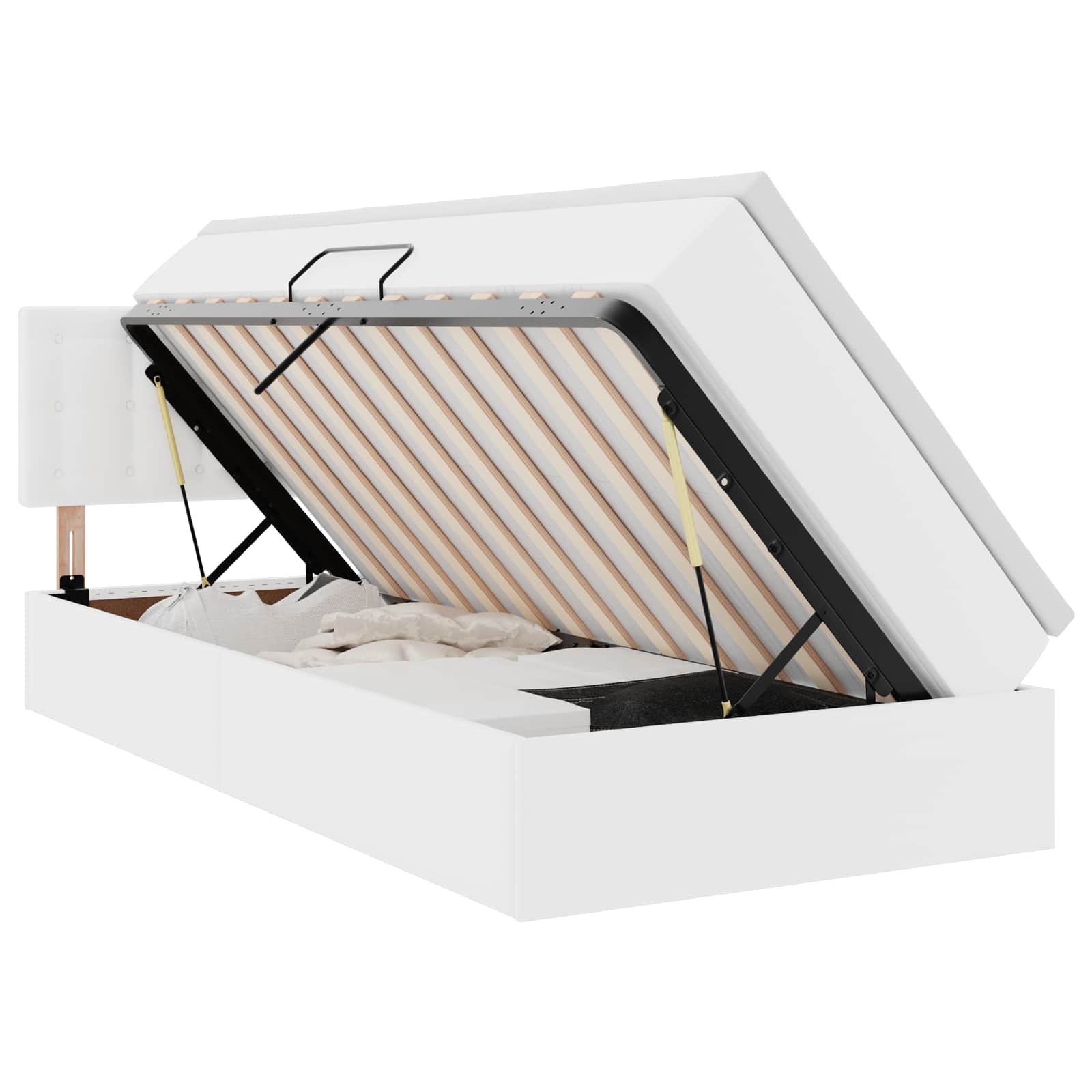 Lit avec rangement et matelas Blanc pur 100 x 200 cm - XIOS