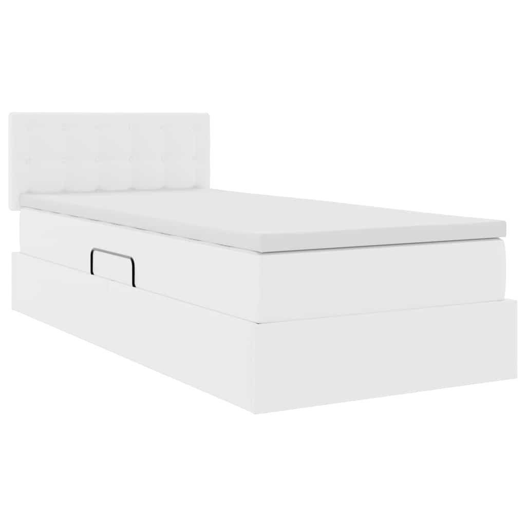 Lit avec rangement et matelas Blanc pur 100 x 200 cm - XIOS