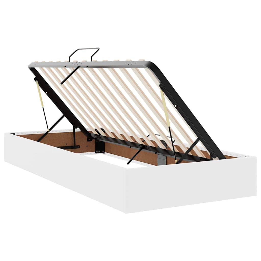 Lit avec rangement et matelas Blanc pur 100 x 200 cm - XIOS
