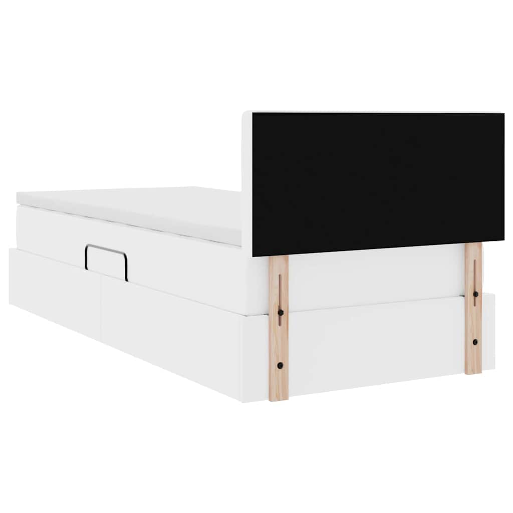 Lit avec rangement et matelas Blanc pur 100 x 200 cm - XIOS