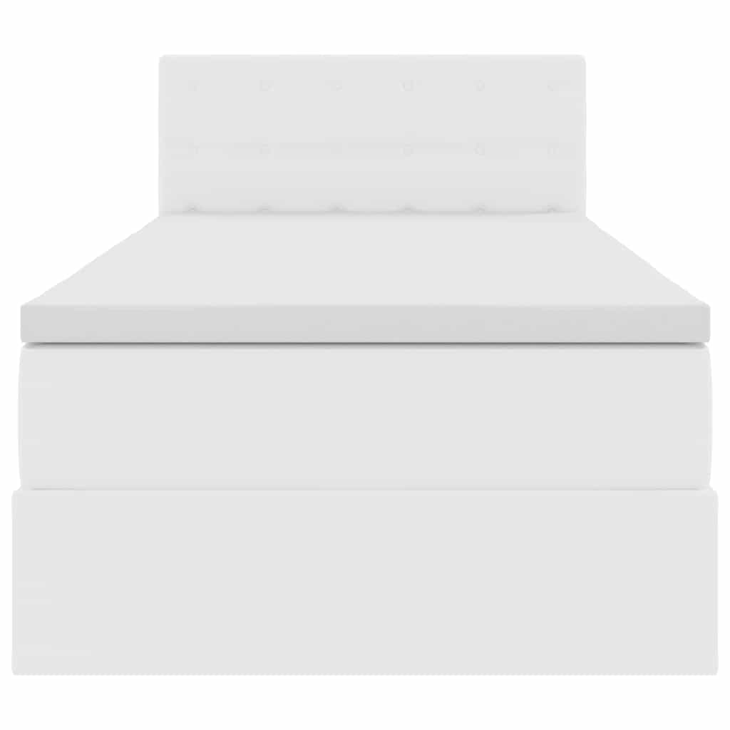 Lit avec rangement et matelas Blanc pur 100 x 200 cm - XIOS