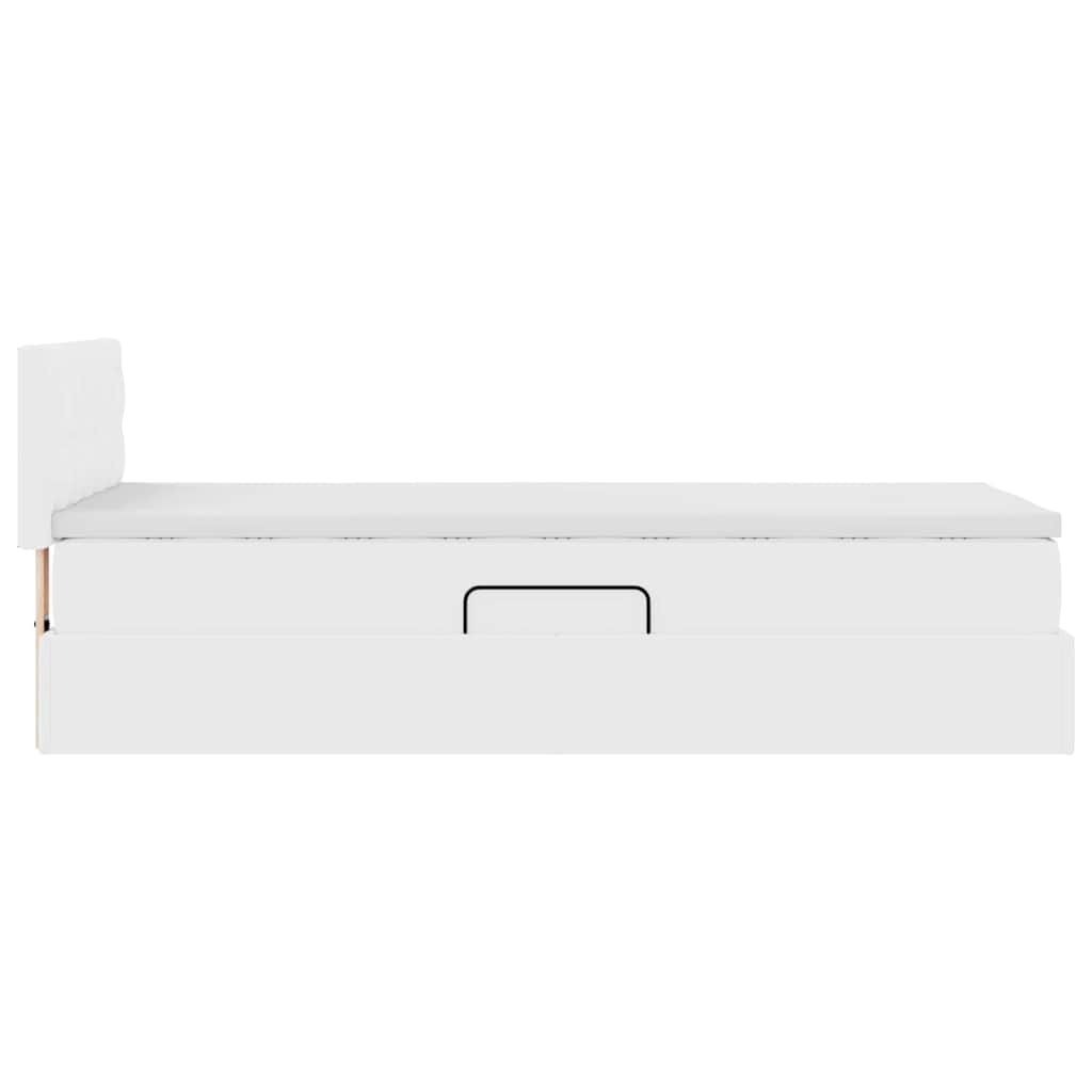Lit avec rangement et matelas Blanc pur 100 x 200 cm - XIOS