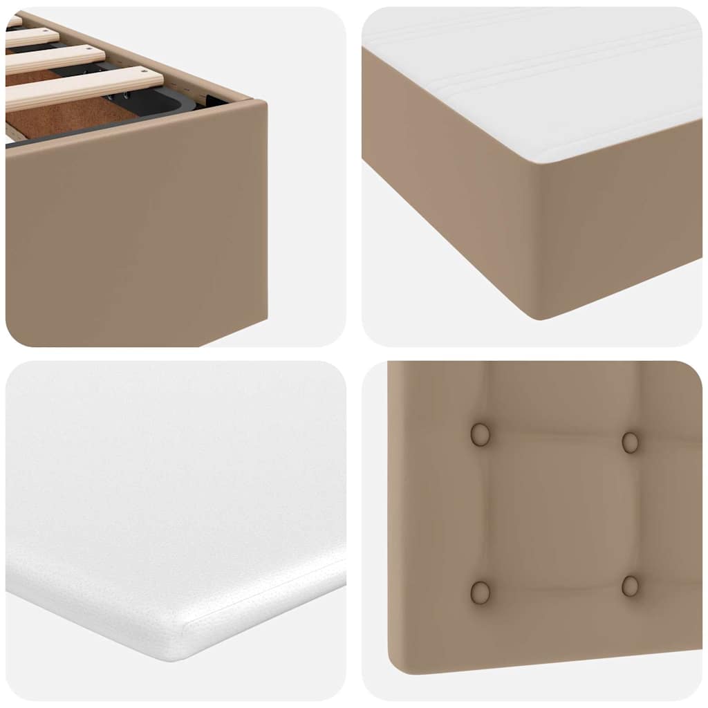 Lit avec rangement et matelas Cappuccino 100 x 200 cm - XIOS