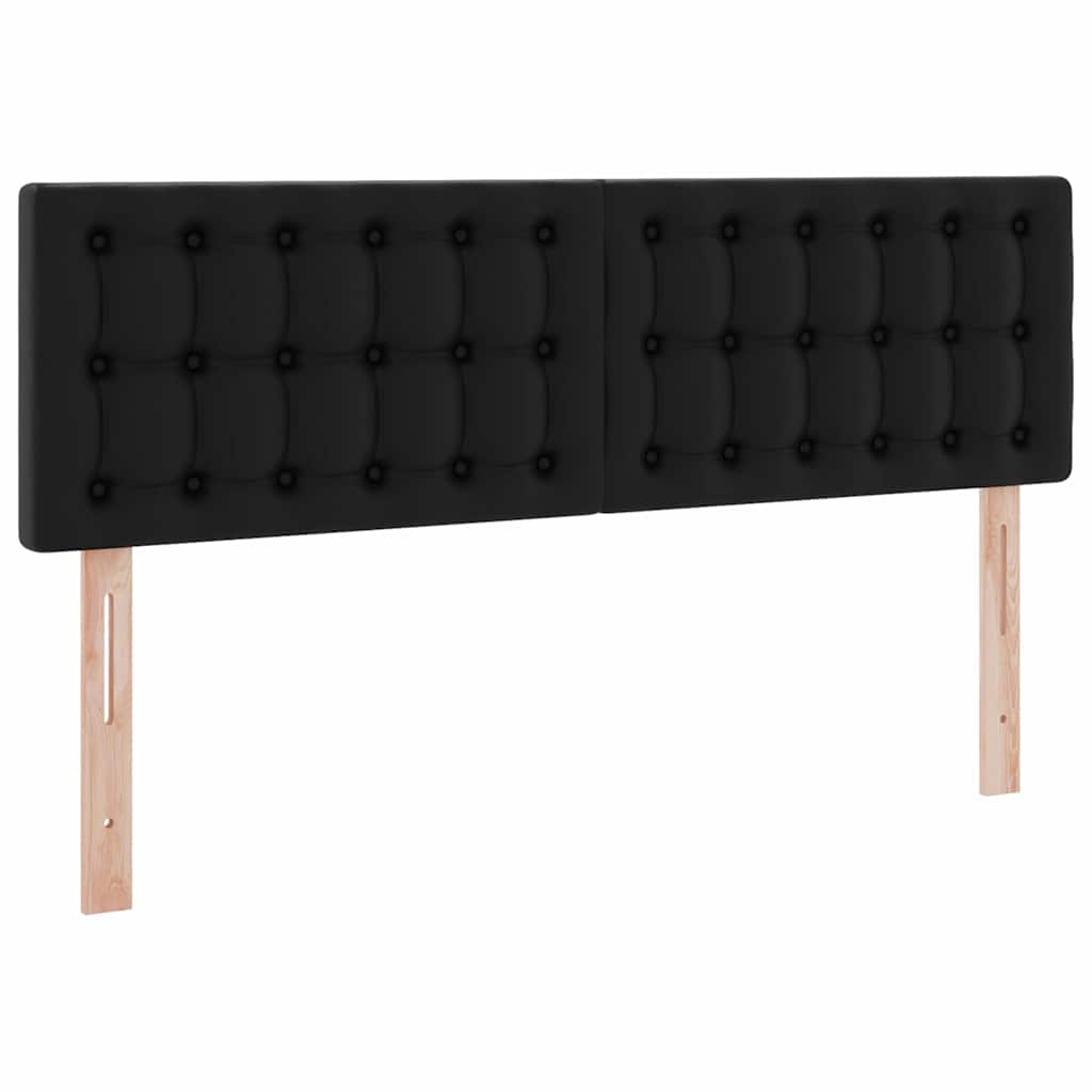 Lit avec rangement et matelas Noir 140 x 190 cm Simili cuir - XIOS
