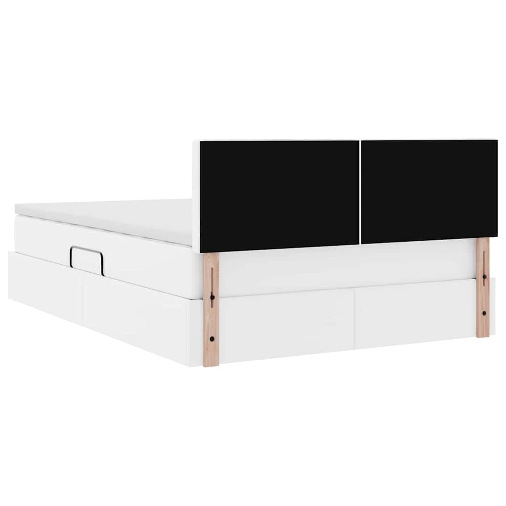 Lit avec rangement et matelas Blanc pur 140 x 190 cm - XIOS