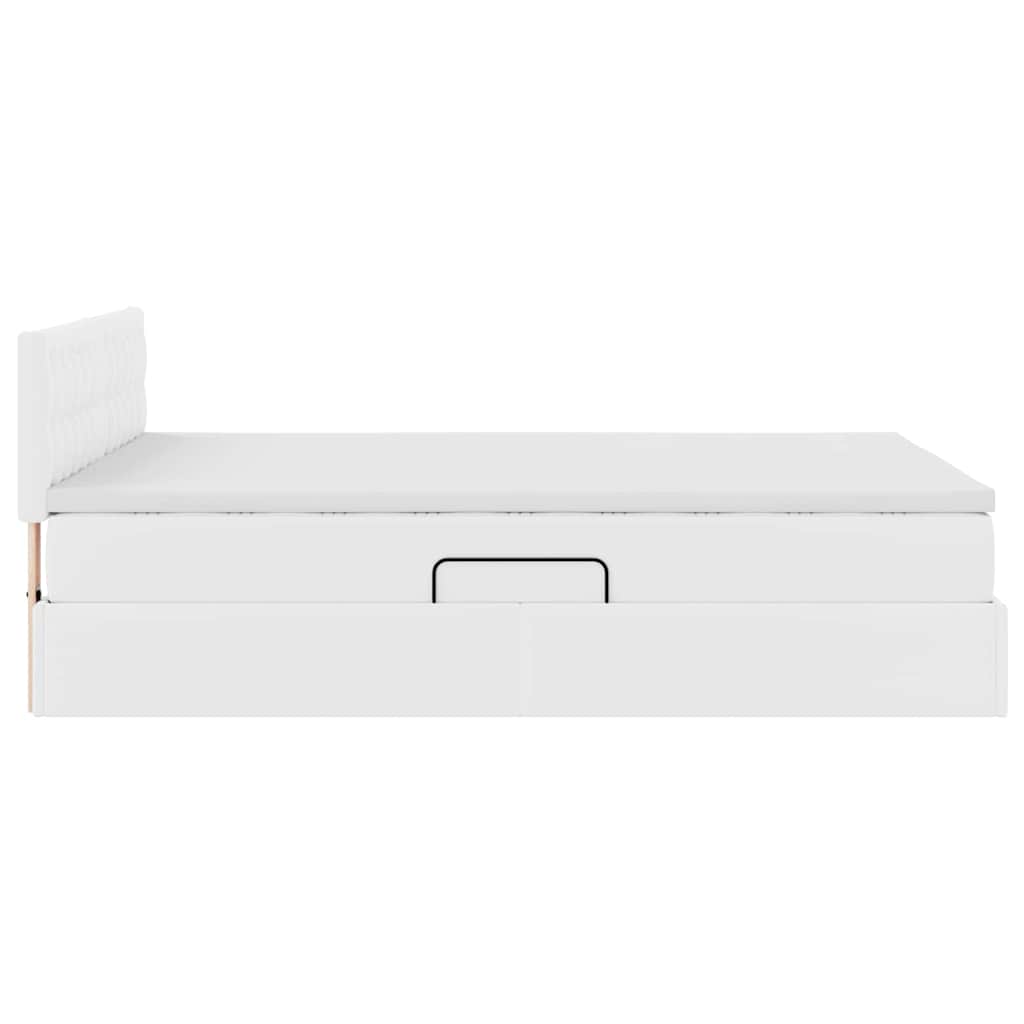 Lit avec rangement et matelas Blanc pur 140 x 200 cm - XIOS