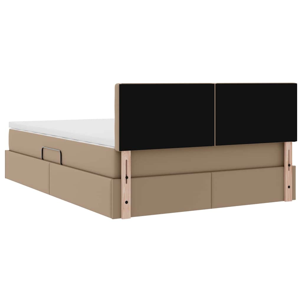 Lit avec rangement et matelas Cappuccino 140 x 200 cm - XIOS