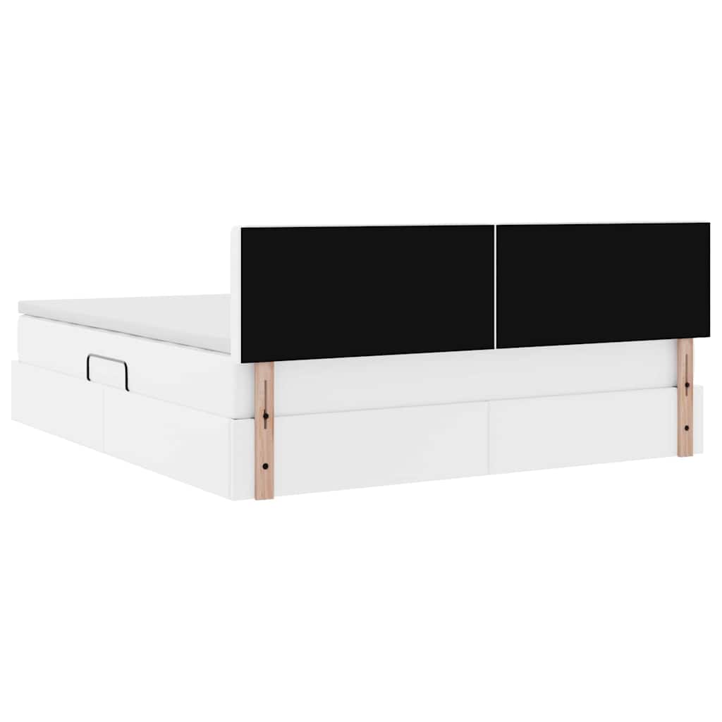 Lit avec rangement et matelas Blanc pur 160 x 200 cm - XIOS