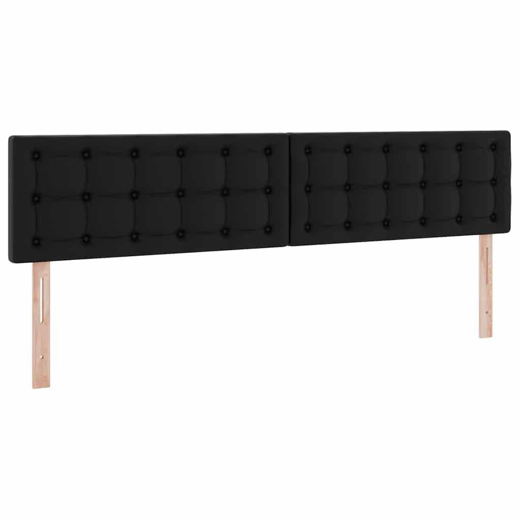 Lit avec rangement et matelas Noir 200 x 200 cm Simili cuir - XIOS