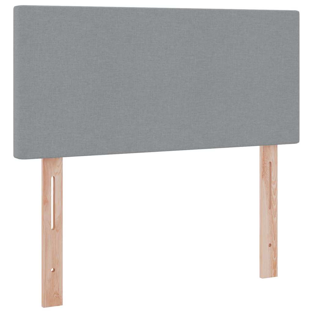 Lit avec rangement et matelas Gris clair 90 x 200 cm Velours - XIOS