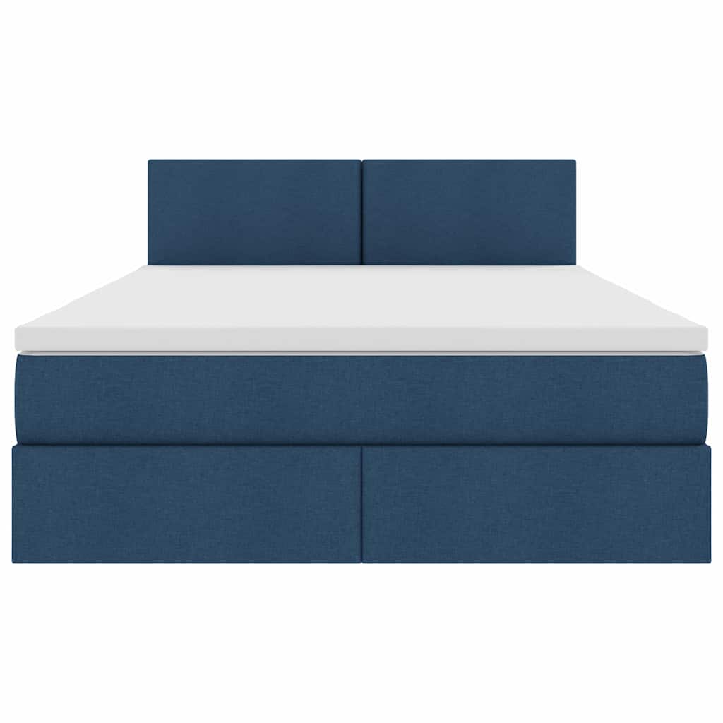 Lit avec rangement et matelas avec matelas Bleu 140 x 200 cm - XIOS
