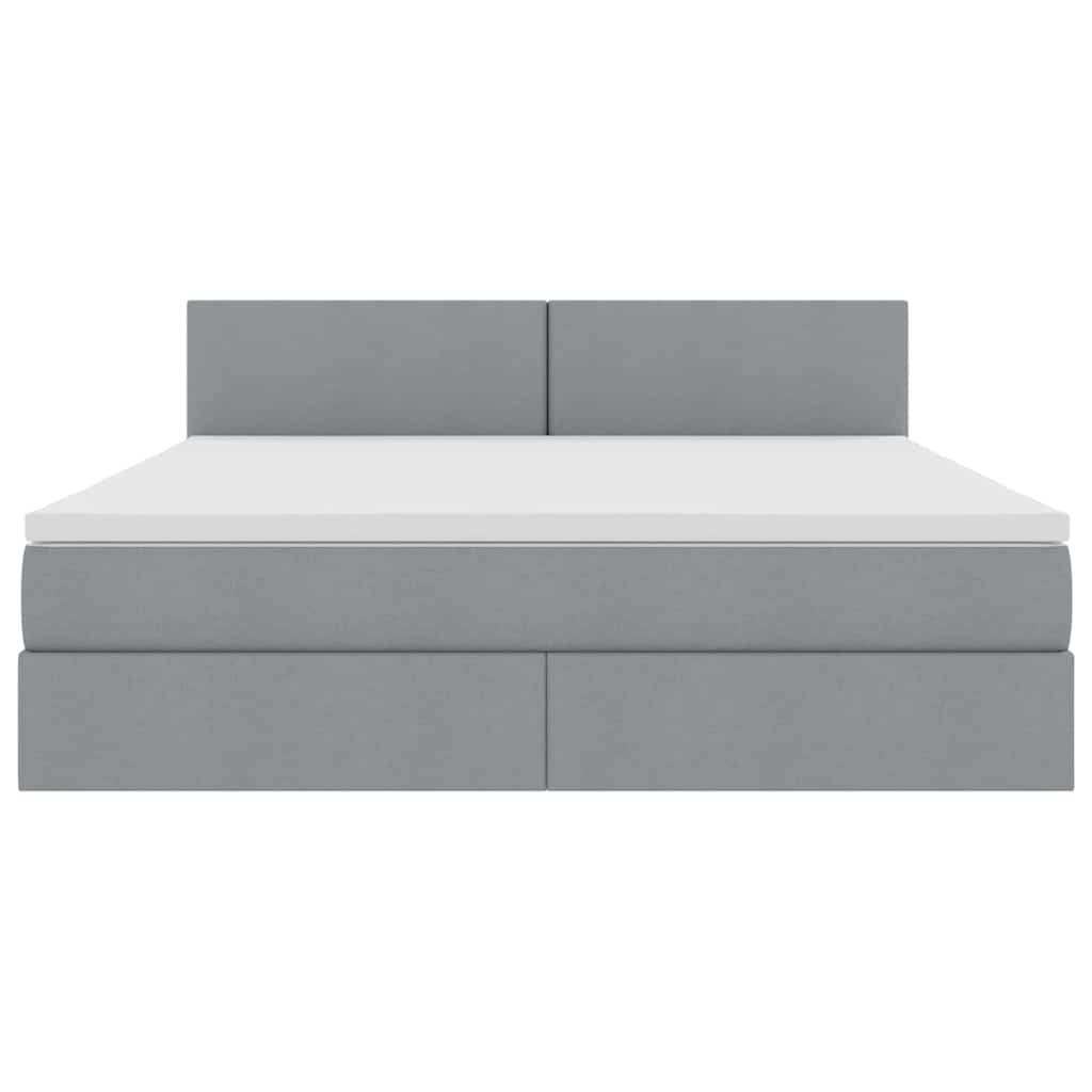 Lit avec rangement et matelas Gris clair 180 x 200 cm - XIOS