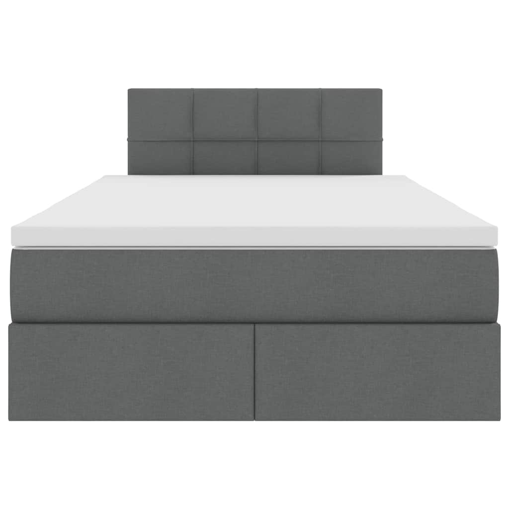 Lit avec rangement et matelas Gris foncé 120 x 200 cm Velours - XIOS