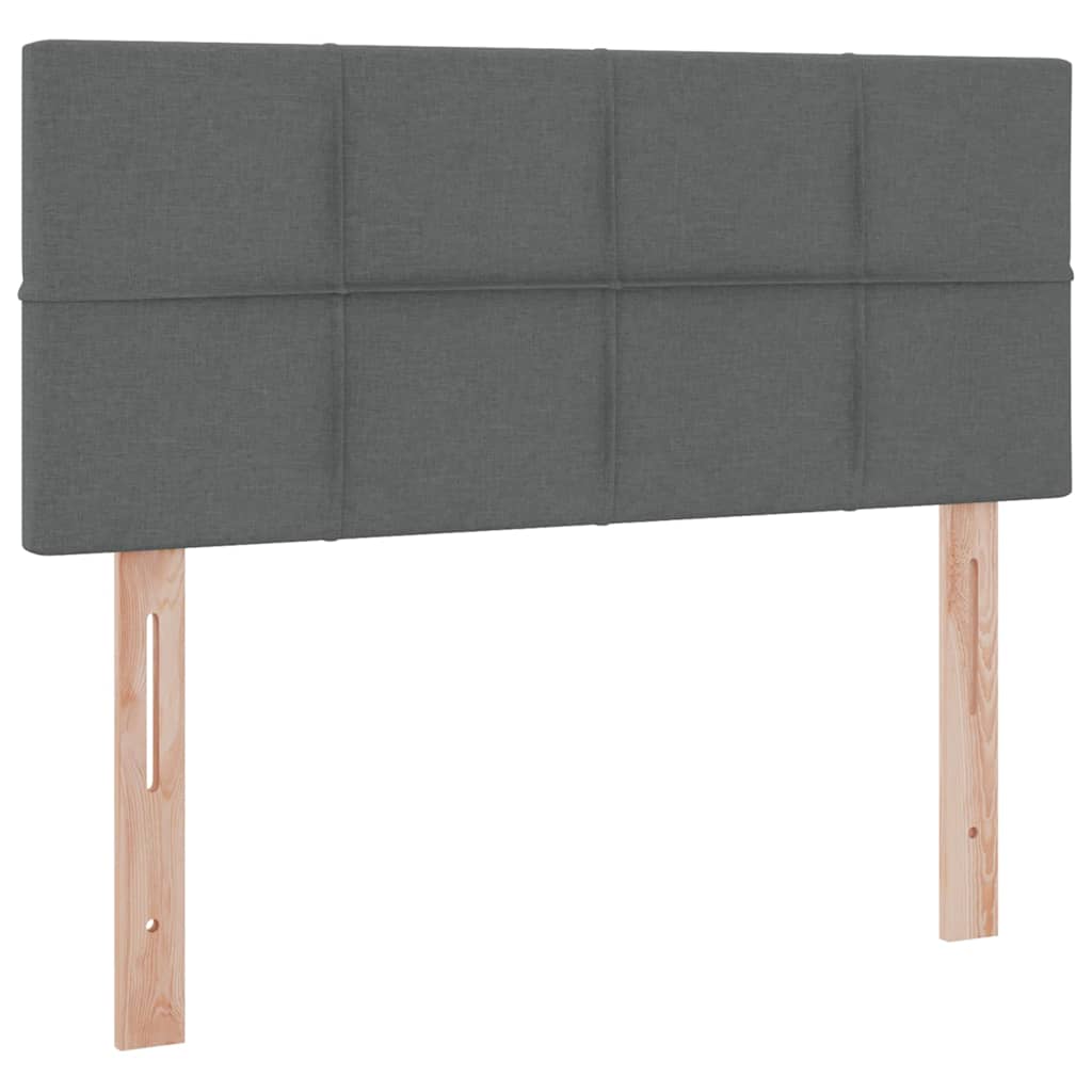 Lit avec rangement et matelas Gris foncé 120 x 200 cm Velours - XIOS