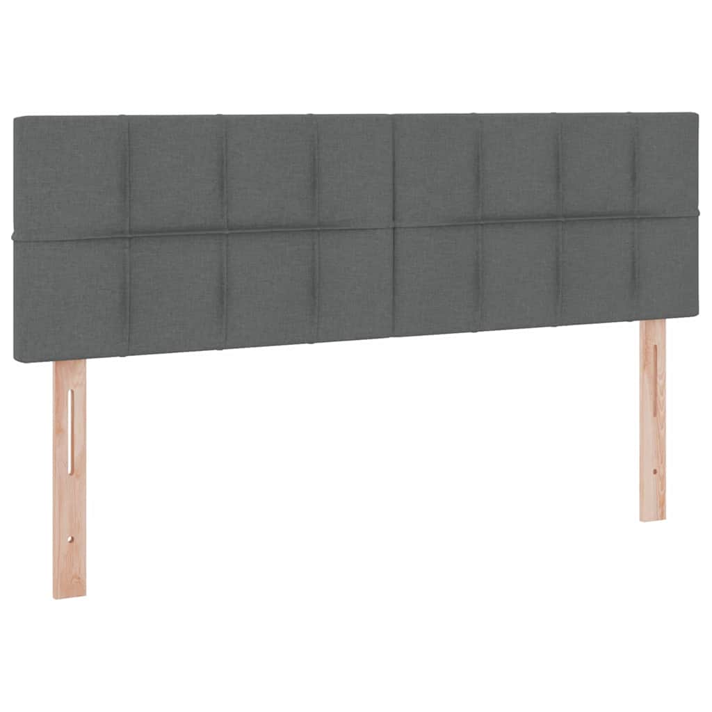 Lit avec rangement et matelas Gris foncé 140 x 200 cm Velours