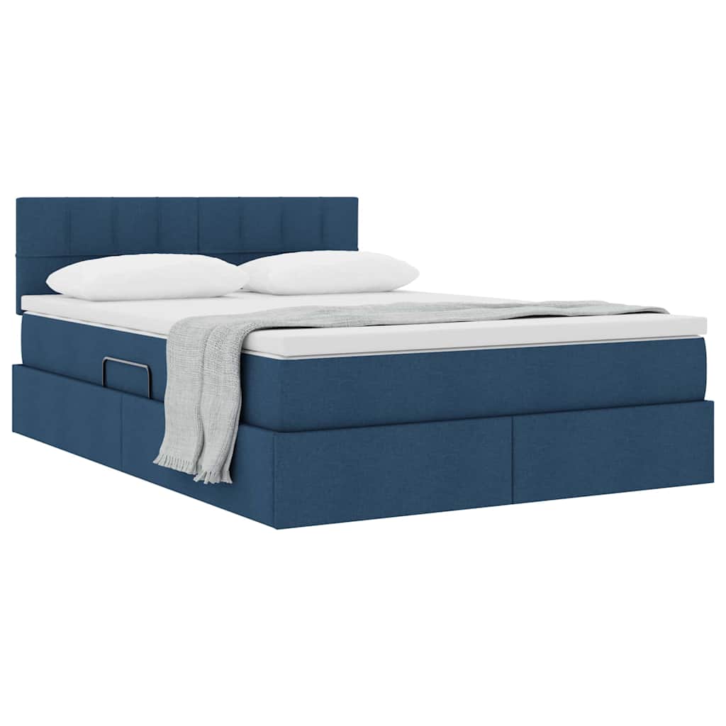 Lit avec rangement et matelas avec matelas Bleu 120 x 200 cm - XIOS