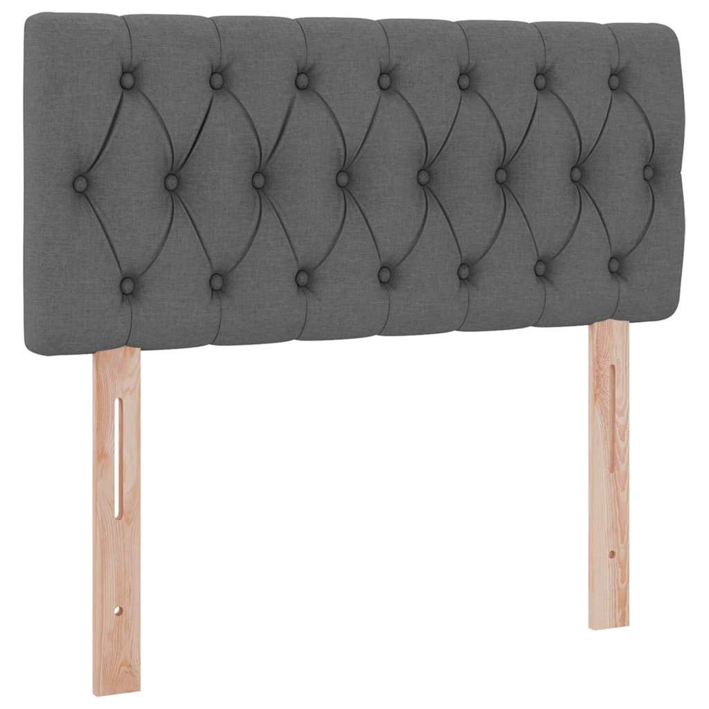 Lit avec rangement et matelas Gris foncé 90 x 190 cm Velours - XIOS