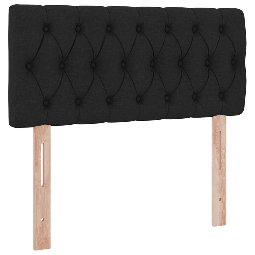 Lit avec rangement et matelas Noir 90 x 200 cm Velours - XIOS