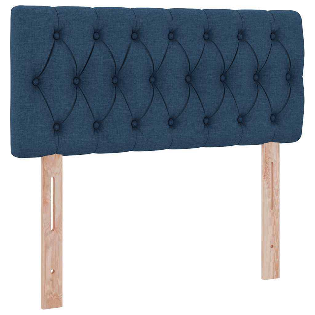 Lit avec rangement et matelas Bleu 90 x 200 cm Velours - XIOS