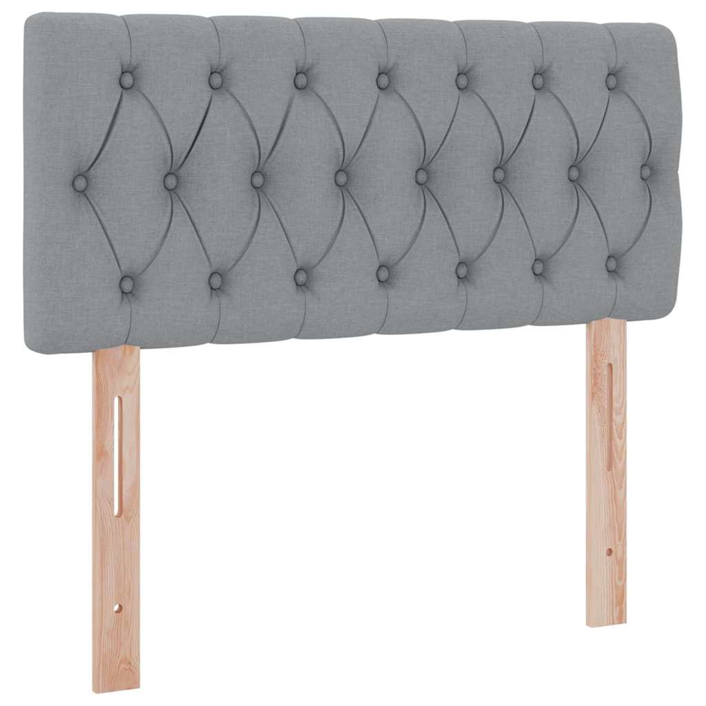 Lit avec rangement et matelas Gris clair 100 x 200 cm Velours - XIOS