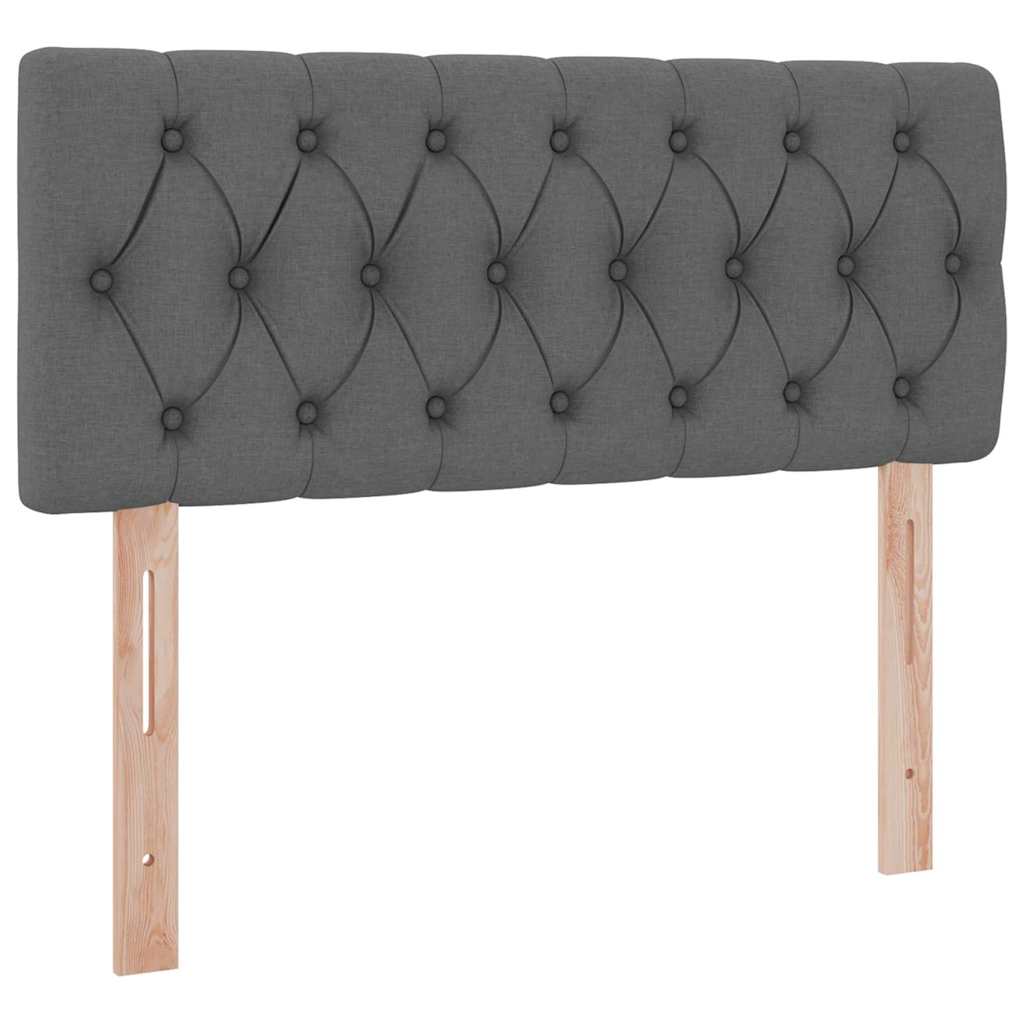 Lit avec rangement et matelas Gris foncé 120 x 200 cm Velours - XIOS