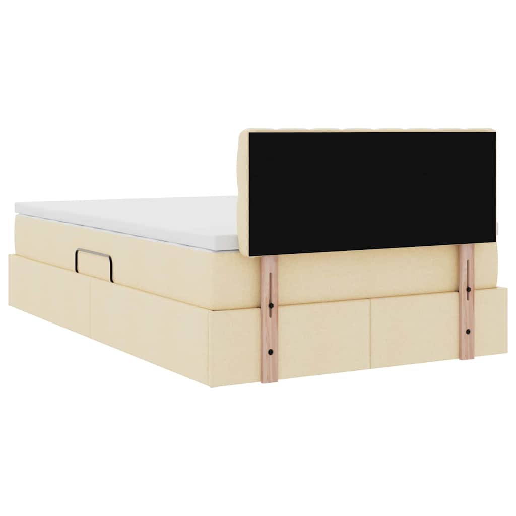 Lit avec rangement et matelas avec matelas Crème 120 x 200 cm - XIOS