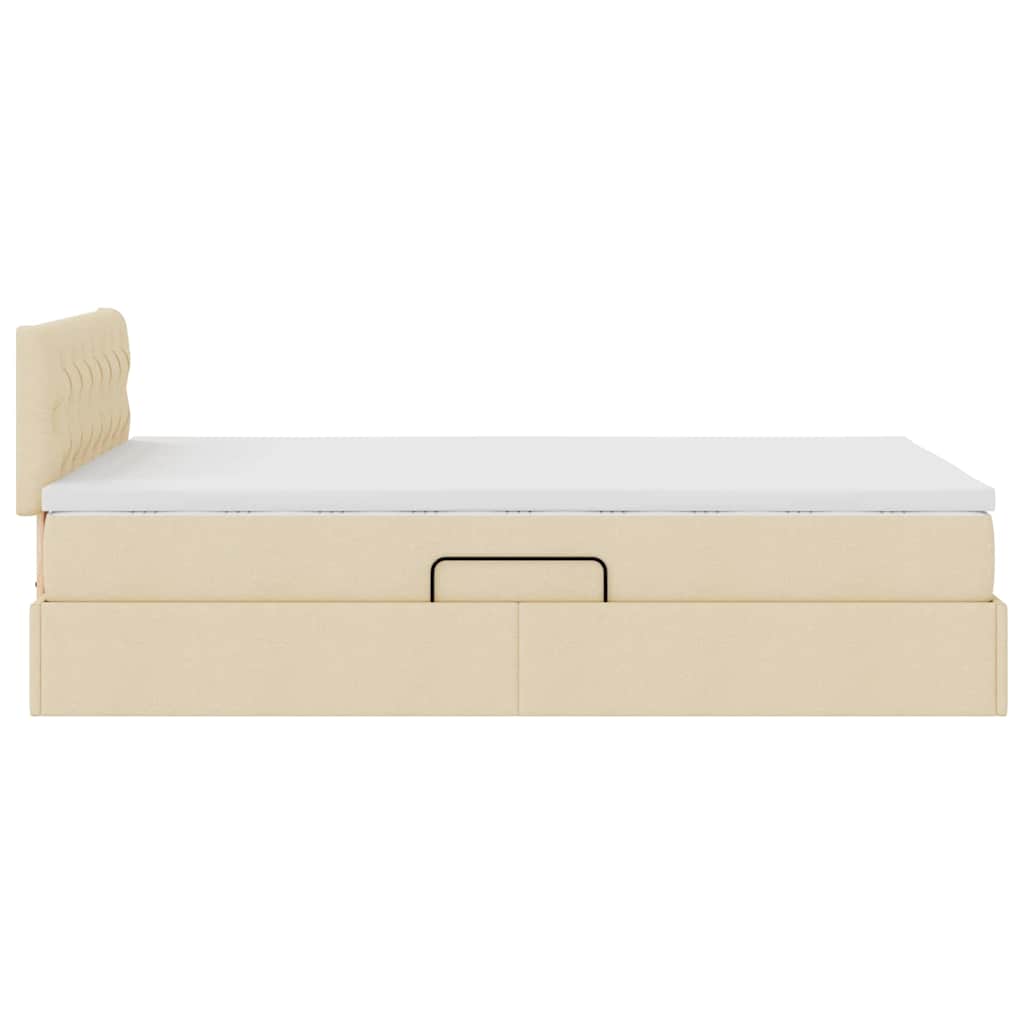 Lit avec rangement et matelas avec matelas Crème 120 x 200 cm - XIOS