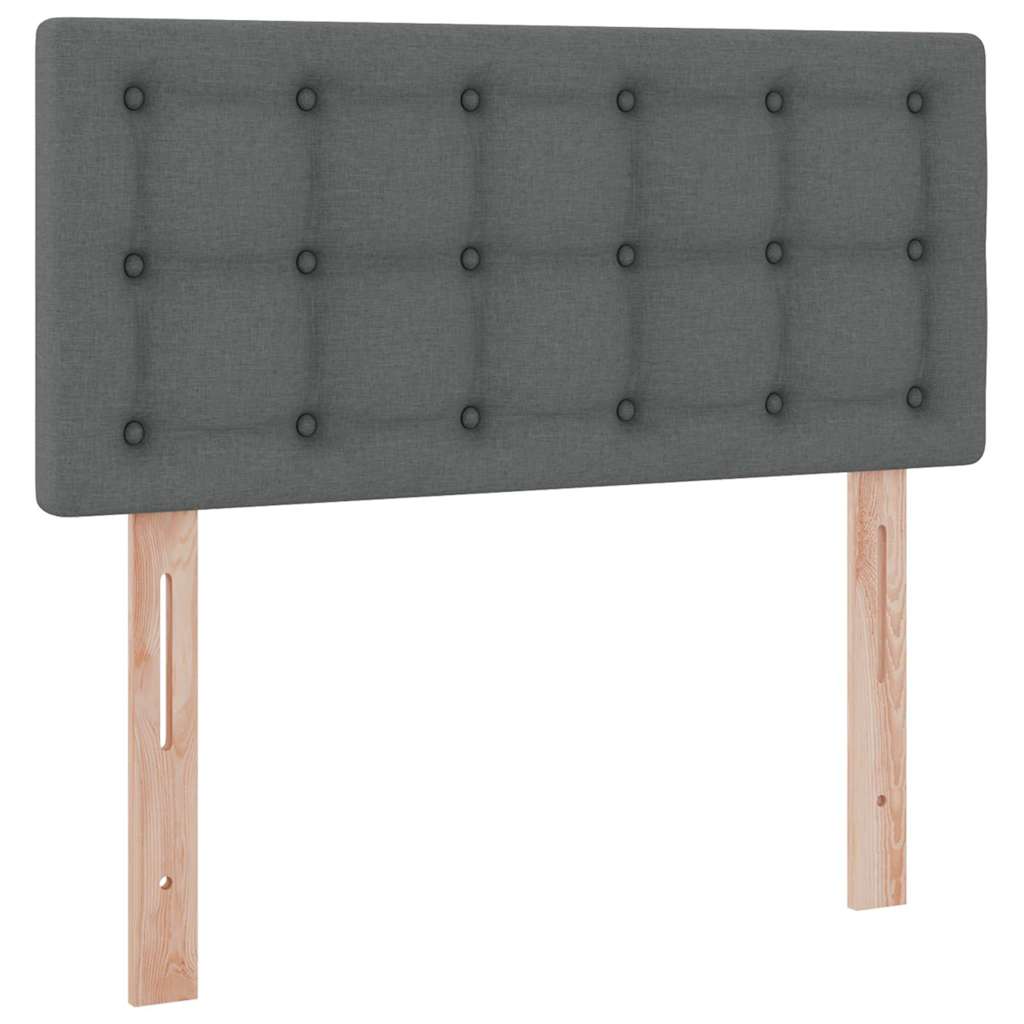 Lit avec rangement et matelas Gris foncé 90 x 200 cm Velours - XIOS