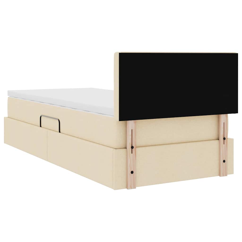 Lit avec rangement et matelas avec matelas Crème 90 x 200 cm - XIOS